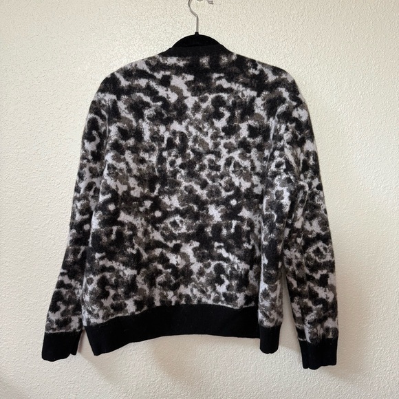 All Saints Mens Black Tortis Patterned Oversized Fit Sweater Size Medium - Picture 8 of 10